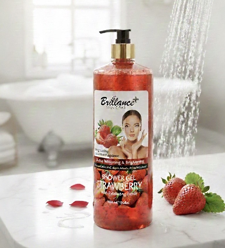 Gel douche exfoliant à la fraise